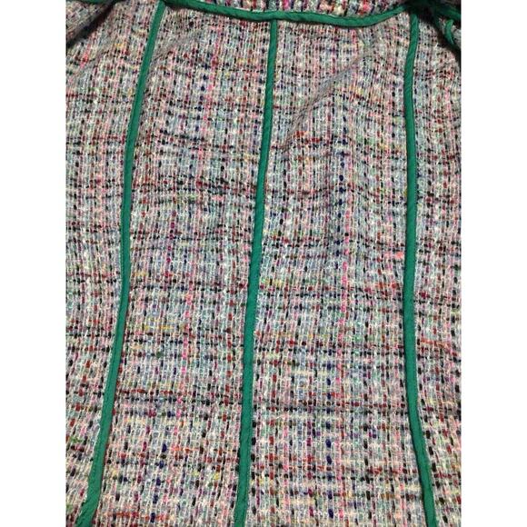 Boston Proper Womens Blazer 16 Multicolor Tweed Metallic Hook Closure Classic - Picture 5 of 11